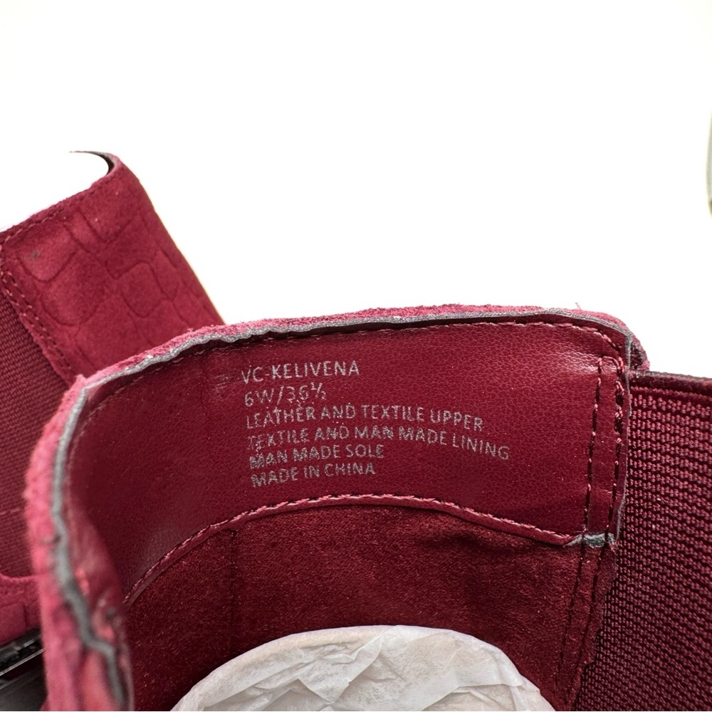 Vince Camuto Kelivena Suede Ankle Boots with Chunky Heel Lug Sole Size 6 Wide - Picture 6 of 11